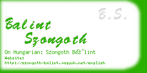 balint szongoth business card